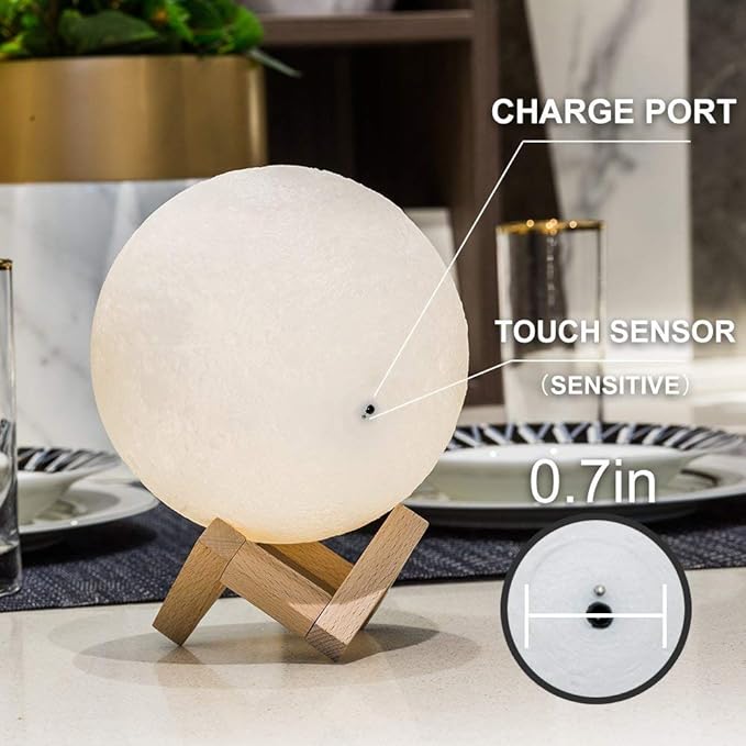 Lunar Glow 3D Moon Lamp |Stunning Night Light for Cozy Home Décor